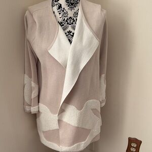 Alfani Beige /Cloud Open Front Cardigan